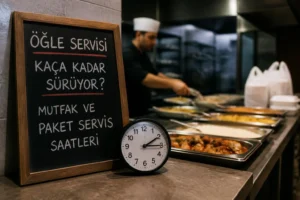 Lokantalarda Öğle Servisi Kaça Kadar Sürüyor? Mutfak ve Paket Servis Saatleri